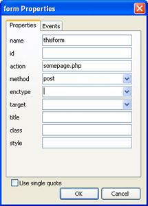 Creating a form in PhpED